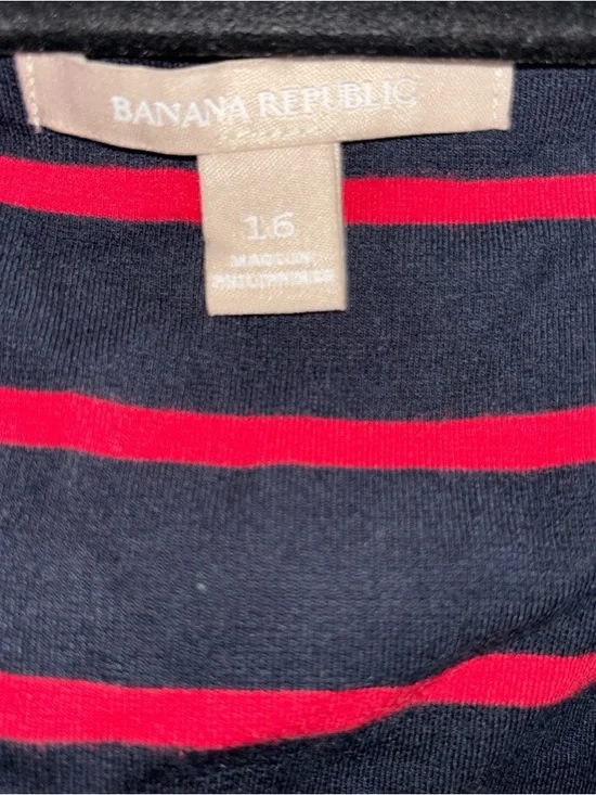 Banana Republic Striped V-Neck Midi Dress, P2P:19-21”, L:36 - Picture 5 of 8